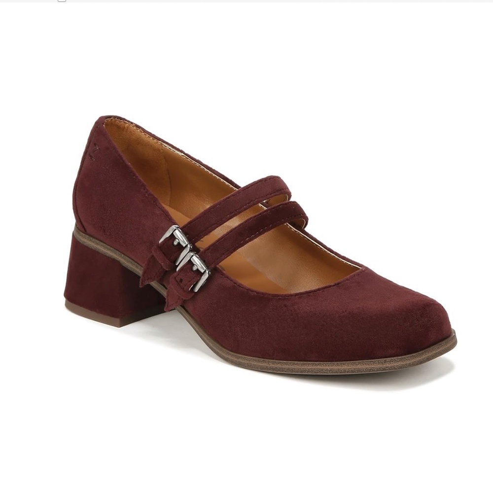Zodiac Women's Flores Double Strap Mary Jane Pumps, 7M, Wine Red